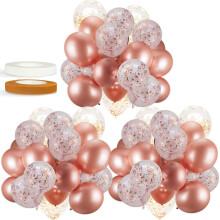Paquete de 60 globos decorativos, globos de confeti, decoraciones para bodas y baby showers, globos de látex para fiestas, graduaciones, com