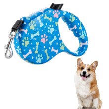 Durable Big Handle Dog Leash, Retractable Training Lead Compatible with Controlled Pet Walking, 16ft Long with Non-Slip Grip Compatible with
