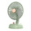 F10 Portable Silent Desktop Retro Oscillating USB Fan (Plain Green)HY 1