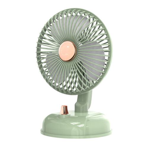 F10 Portable Silent Desktop Retro Oscillating USB Fan (Plain Green)HY