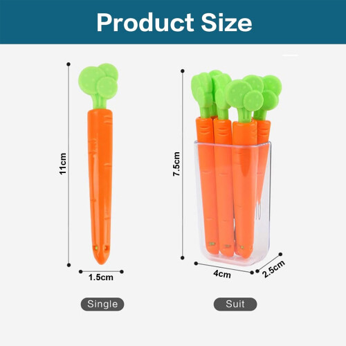 Creative Vegetable Theme Clips, Ergonomic Design Magnetic Design for Home Office (5-Pack) 1