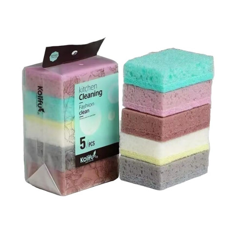 NonScratch Kitchen Sponge Set, Density Dishwashing Sponge for Deep Clean and Quick Water Absorption