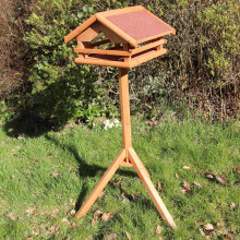 Wooden Bird Table Feeder Outdoor Garden Feeding Station