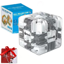 2026 Upgraded Gray 3D Maze Cube Rolling Ball Puzzle Toy for Kids and Adults, Smooth Rotation Brain Teaser