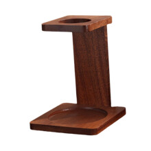 Wooden Pour Over Coffee Dripper Stand with Stable Brewing Support, Compact Space Saving Design, Style B