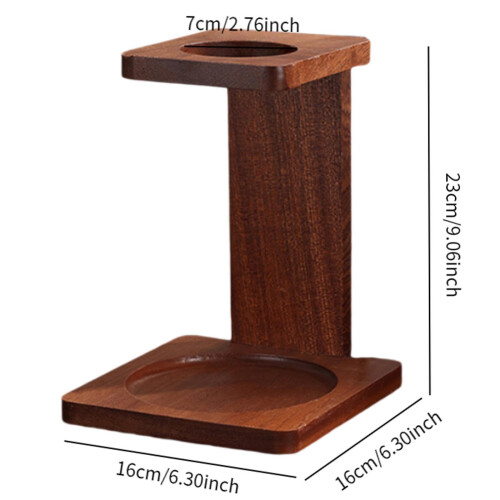Wooden Pour Over Coffee Dripper Stand with Stable Brewing Support, Compact Space Saving Design, Style B 2