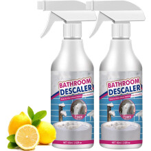 Bathroom Foam Cleaner 2pcs, Thick Descaling Spray for Shower Glass Tiles Faucets Quick Rinse