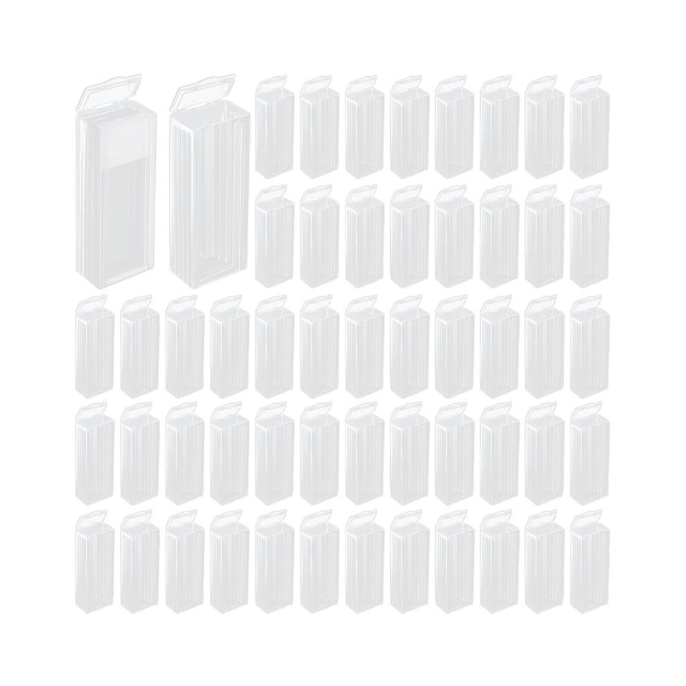 100Pcs Microscope Slide Storage Box Plastic Rectangle Blood Slide Holder for 5 Slides with Lid for Lab Classroom Biology-image-OPC-PTQ629G-NEW