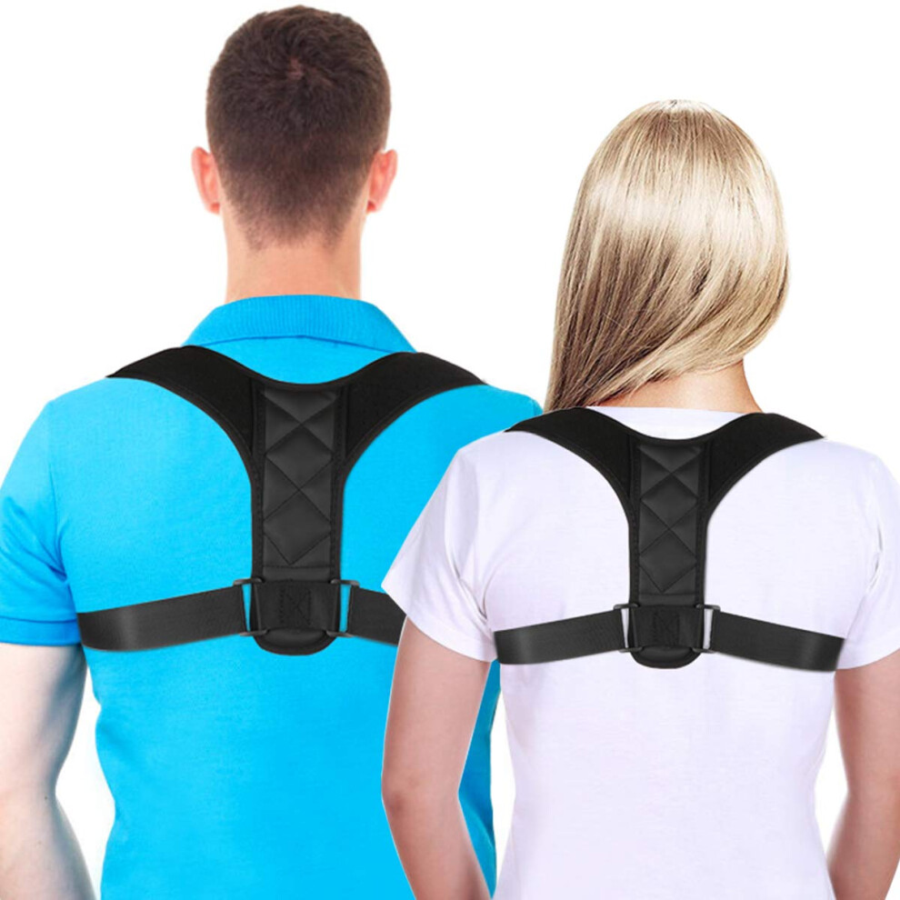 Adjustable Back Posture Corrector for Women and Men, Upper Back Support Brace for Neck and Shoulder Pain Relief