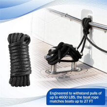 4PCS 3/8 in 15 FT Boat Dock Lines, Nylon Dock Braided, Boat Rope for Docking with 12 in Loop, Docking Rope for Boat