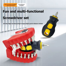 Electric Screwdriver Bits, Fun Design Hardware, Drill Set with Magnetic Grip, Tool Kit with Strong Alloy for Repair