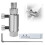 Pipe Extractor Tool Pipe Nipple Extractor Set Pipe Remover Kit Broken Pipe Thread Remover Fits 1/2" to 1" Pipe Capacity 2