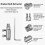 Pipe Extractor Tool Pipe Nipple Extractor Set Pipe Remover Kit Broken Pipe Thread Remover Fits 1/2" to 1" Pipe Capacity 7