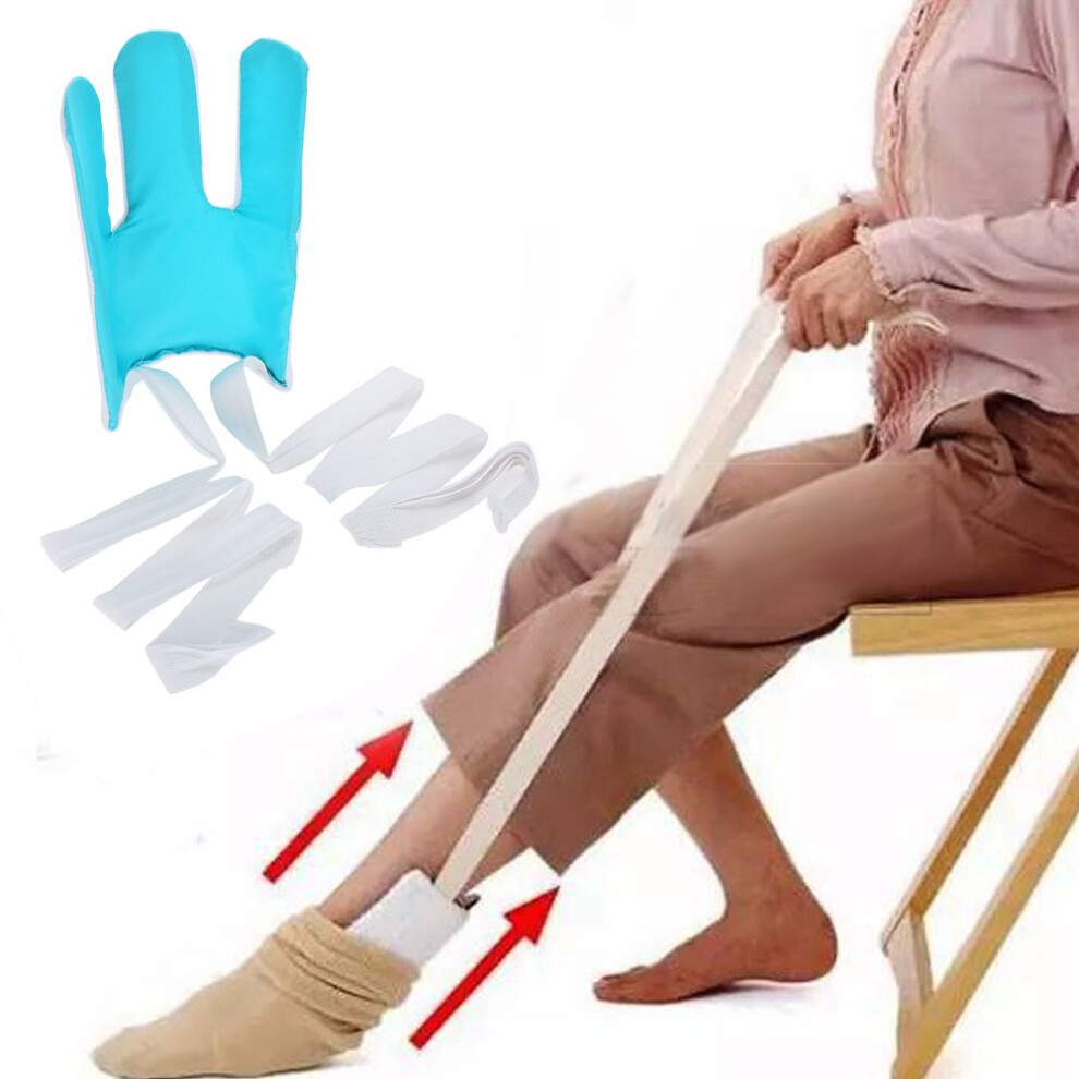 Sock Aid for Elderly and Disabled, Easy NoBend Sock Assist Device with Smooth Entry and Stable Grip