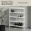 KEPLIN 5 Tier Natural Bamboo Shoe Rack Easy Assembly, White 2
