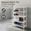 KEPLIN 5 Tier Natural Bamboo Shoe Rack Easy Assembly, White 3