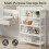 KEPLIN 5 Tier Natural Bamboo Shoe Rack Easy Assembly, White 5