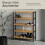 KEPLIN 5 Tier Natural Bamboo Shoe Rack Easy Assembly, Black and Natural 2