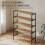 KEPLIN 5 Tier Natural Bamboo Shoe Rack Easy Assembly, Black and Natural 4