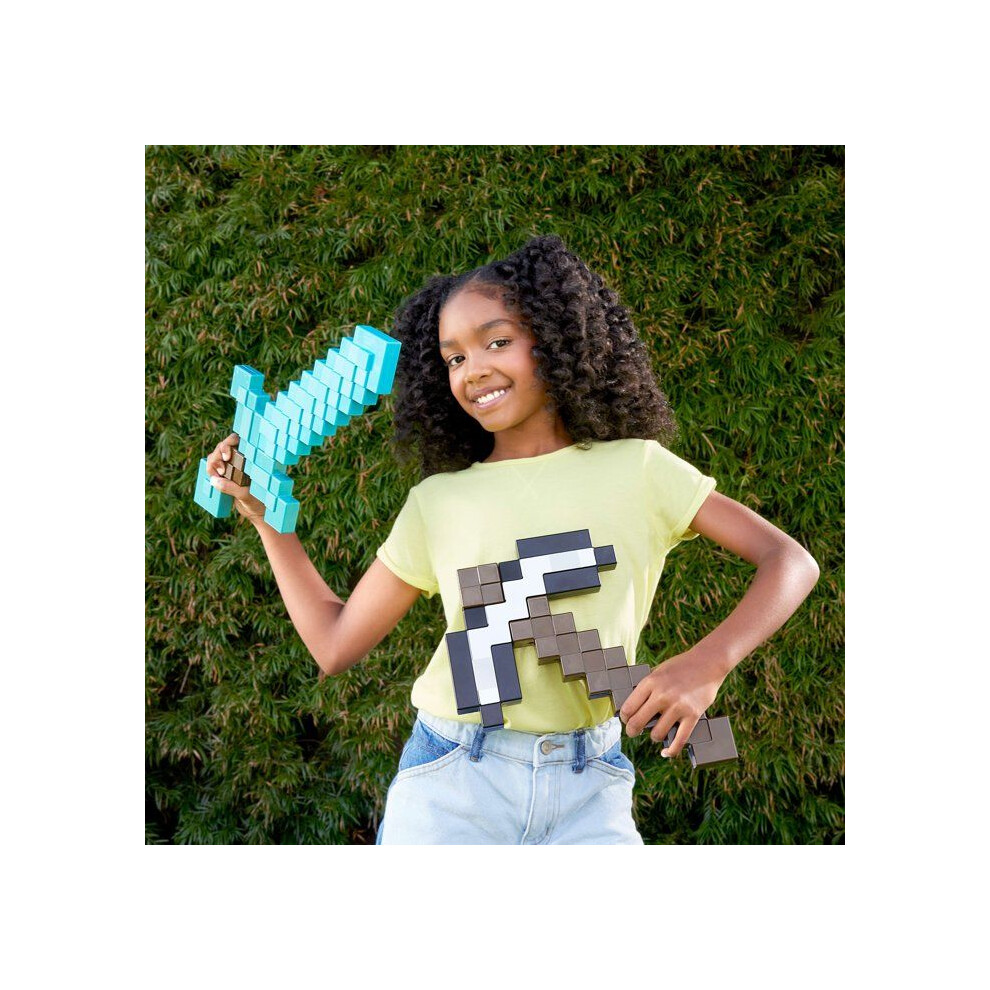 Mattel Minecraft Iron Pickaxe Toy For Role Play And Adventure