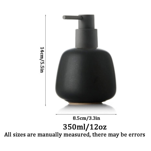 Refillable Ceramic Soap Dispenser with Rustproof Pump and Anti Slip Base for Bathroom and Kitchen 1