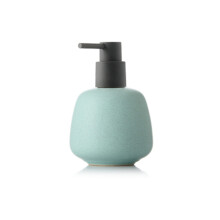 Refillable Ceramic Soap Dispenser with Rustproof Pump and Anti Slip Base for Bathroom and Kitchen