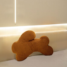Rabbit Throw Pillow 20x14 Inch Soft Velvet Bunny Shaped Cushion with PP Cotton Fill for Sofa and Bed