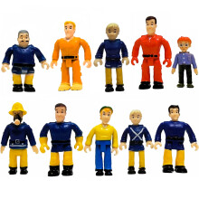 Fireman Toy Figurines Set for Kids Bright Color Firefighter Play Figures for Imaginative Play
