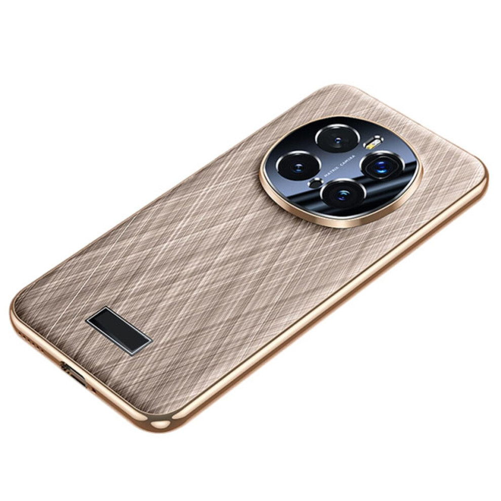 Leather Case For Honor Magic 7 Pro, Slim Shockproof Cover With Raised Camera Bezels, Gold 9330225211259
