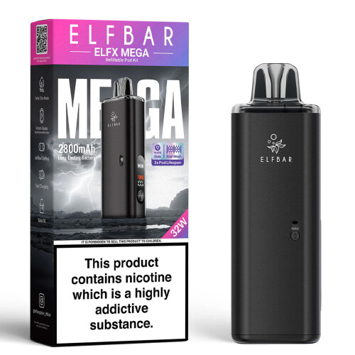 (Silver) Elf Bar Elfx Mega Pod Kit 2