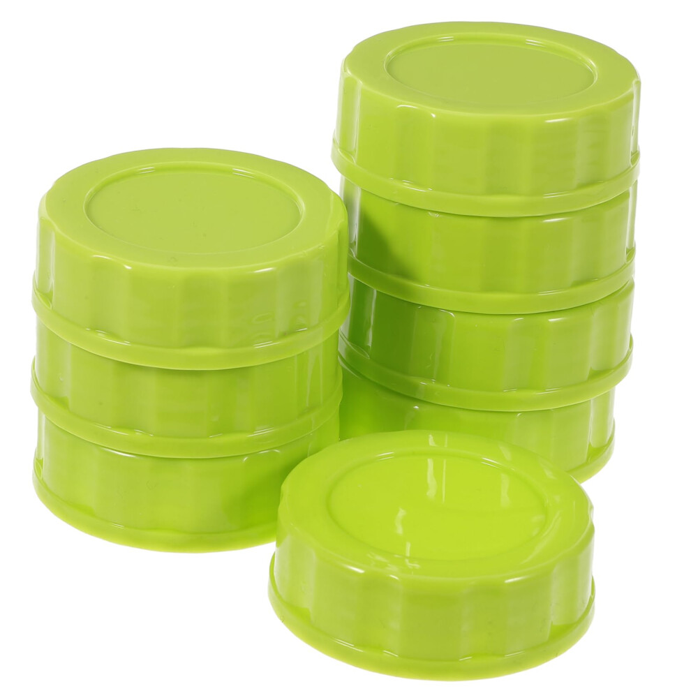 8 Pack Wide Mouth Bottle Caps with Secure Sealing Rings, Reusable Milk Bottle Replacement Lids