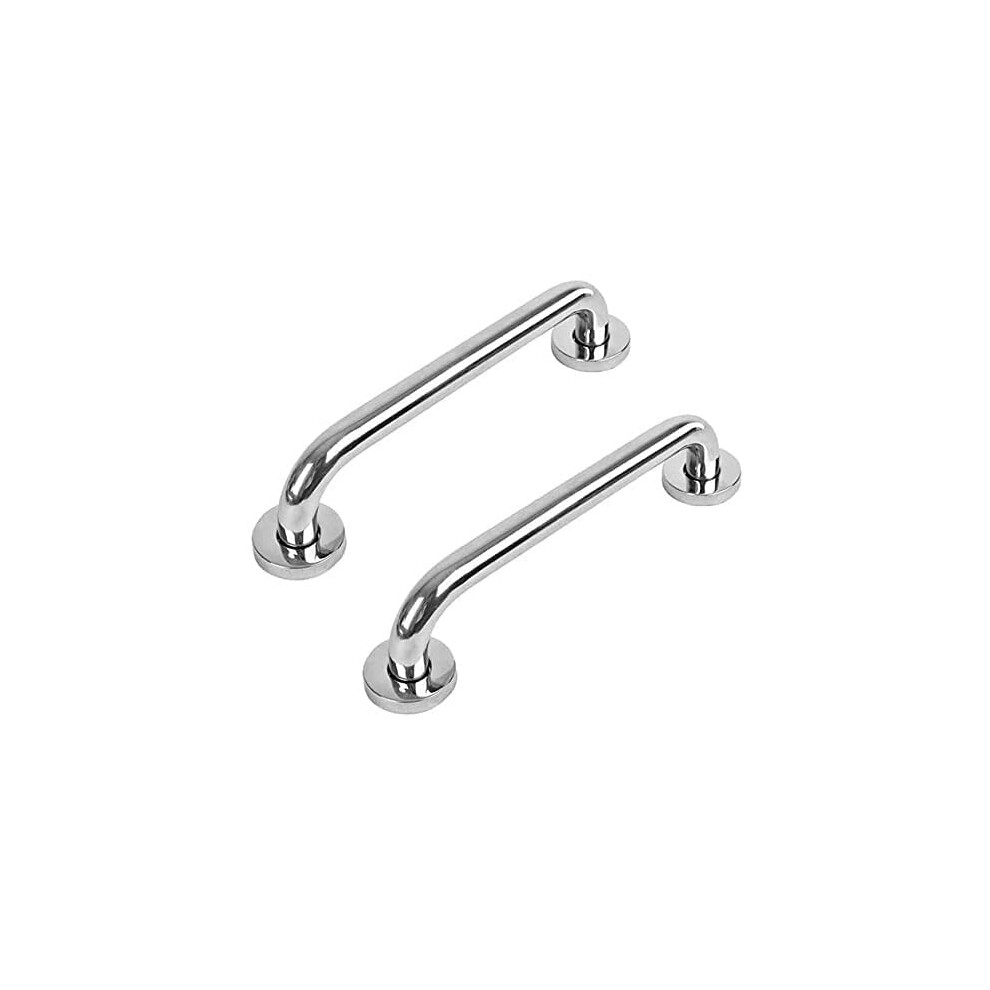 Stainless Steel Shower Grab Bar 2 Pack 11.8in AntiâSlip Bathroom Safety Rail for Elderly Wall Mounted