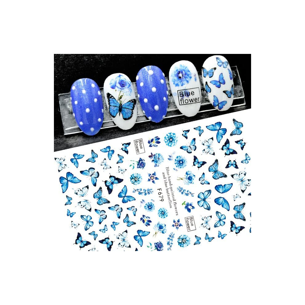 1pcs 3D Holographic Star Nail Stickers Self Adhesive Laser Foil Decals for DIY Shiny Nail Art