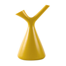 Yellow Plastic Watering Can with Long Spout for Precise Water Control and Indoor or Garden Plants