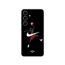 Telefoonhoes - Nike - Samsung Galaxy S25 Plus - Flexibel - Silicoon - Zwart Jordan-logo