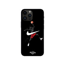 Telefoonhoesje - Nike - Iphone 12 Pro Max - Soepel - Siliconen - Zwart Jordan-logo
