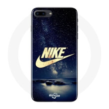 Coque - Nike - Iphone 8 Plus - Gouden Logo - Sterrennacht - Flexibel