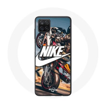 Coque - Nike - Galaxy A42 5G - Zacht - Wit - Moto Wiel Patroon