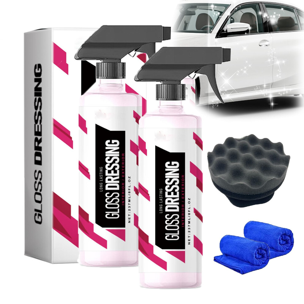 Car Plastic Restorer And Tire Trim Dressing 120Ml, Longlasting Gloss Finish, Uv Protection, Nongreasy Formula (2Pcs) 9771547743224