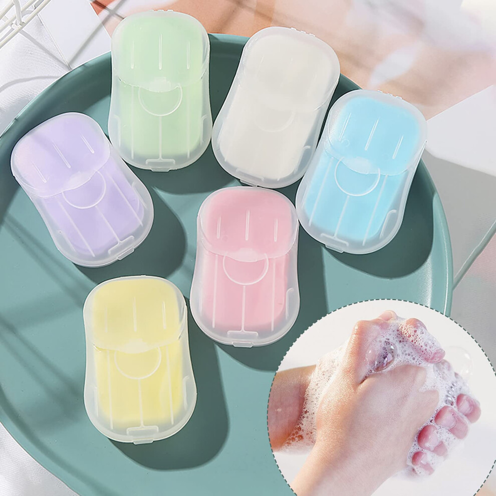 50PC Portable Soap Paper Sheets for Travel Hand Washing, Disposable Bulk Pack for Camping and Hiking