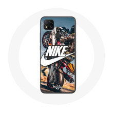 Coque - Nike - Xiaomi Redmi 9C - Flexibel - Wit - Motief Motorwiel
