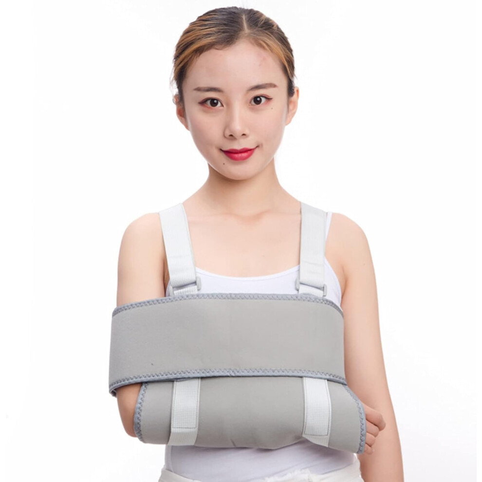 Adjustable Forearm Sling and Elbow Wrist Brace for Fractures, Breathable Comfort Padding, PressureRelief Strap