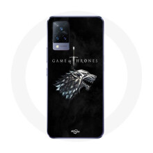 Telefoonhoes - Game Of Thrones - Vivo v21 5G - Zwart - Flexibel - House Stark