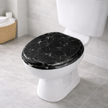 18'' Marble Effect Wooden Toilet Seat