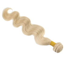 16 Inch Blonde 613 Remy Human Hair Extensions Body Wave Weft 100g Bundle for Full Head Sew In