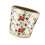 Retros Ceramic Pot Featuring Built In-bicolor red flower 1