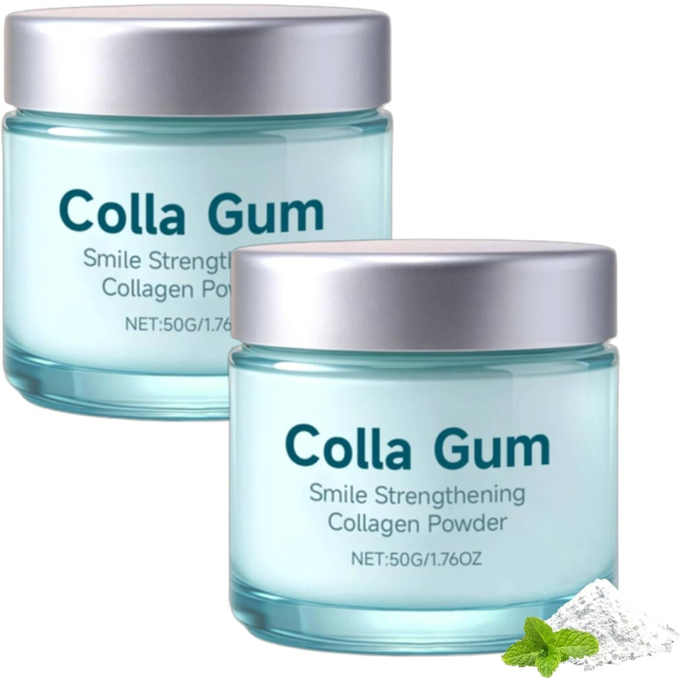 Gogerstar Colla Gum Collagen Powder For Teeth, 2Pcs Collagen Powder For Gums And Teeth, Smile Strengthening Oral Care For Gums, Gum&Enamel Protection