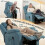 Homcom Sillón Elevador Azul 92 x 94 x 105 cm 4