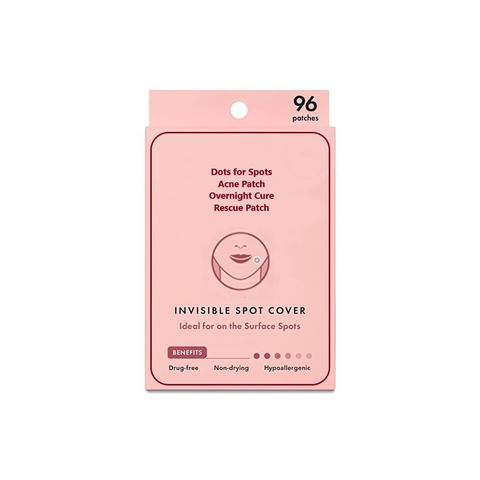 Hydrocolloid Acne Patch 96 Count â Invisible Matte Pimple Patches for Face with Strong Adhesion and Gentle Care
