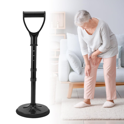 Adjustable Standing Aid for Elderly with Lift Assist Handle, Stable Wide Base and Ergonomic Secure Grip
